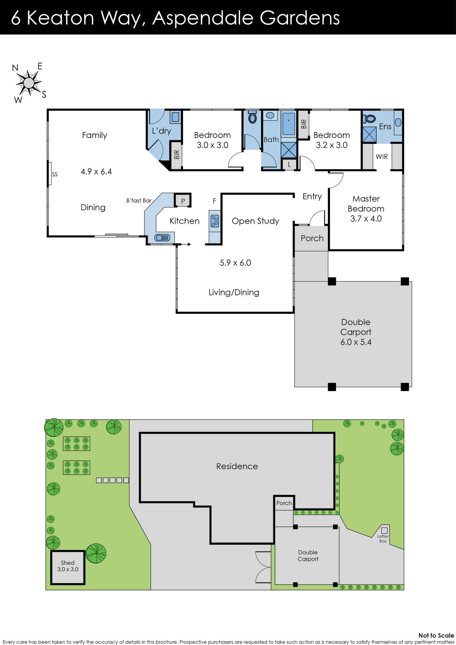 Floorplan of Homely house listing, 6 Keaton Way, Aspendale Gardens VIC 3195