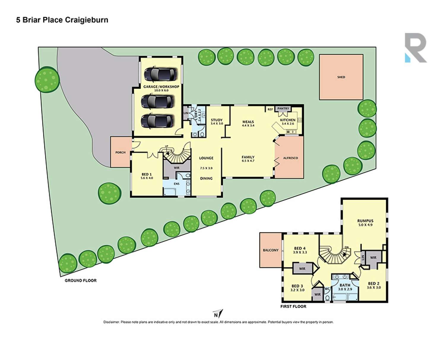 Floorplan of Homely house listing, 5 Briar Place, Craigieburn VIC 3064