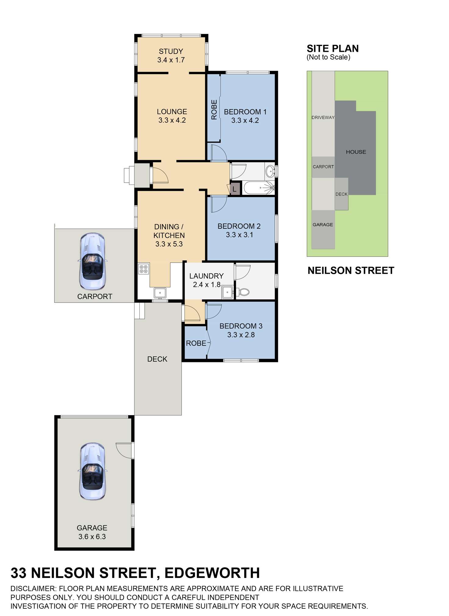 Floorplan of Homely house listing, 33 Neilson Street, Edgeworth NSW 2285