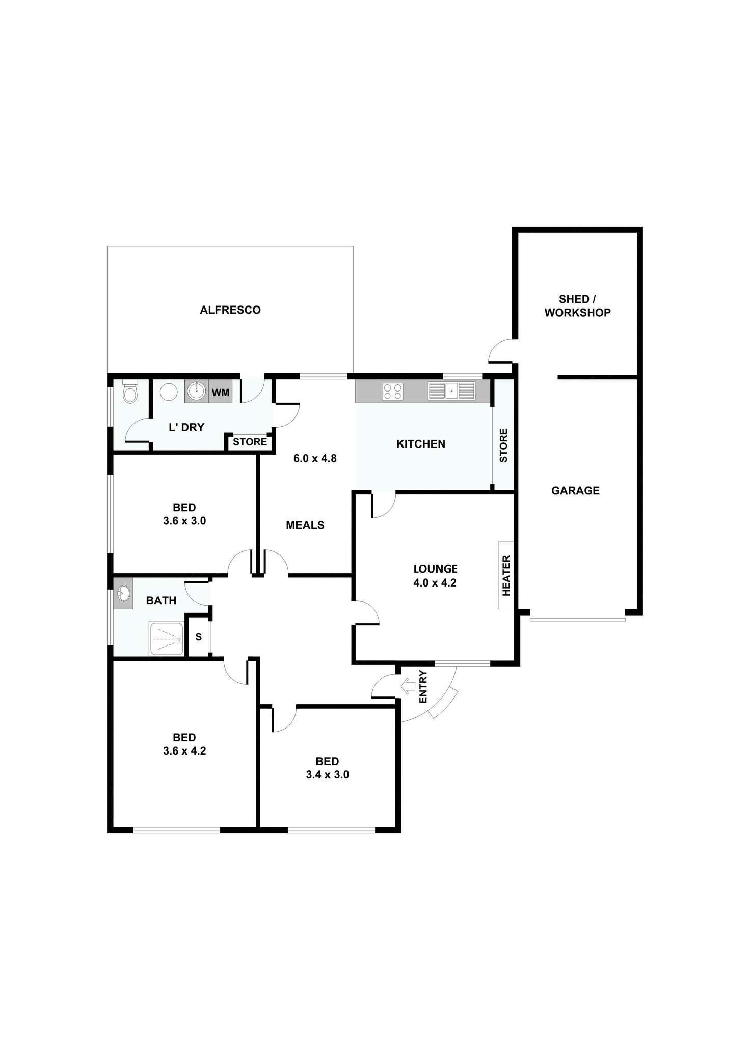 Floorplan of Homely house listing, 42 Monash Street, Sunshine VIC 3020