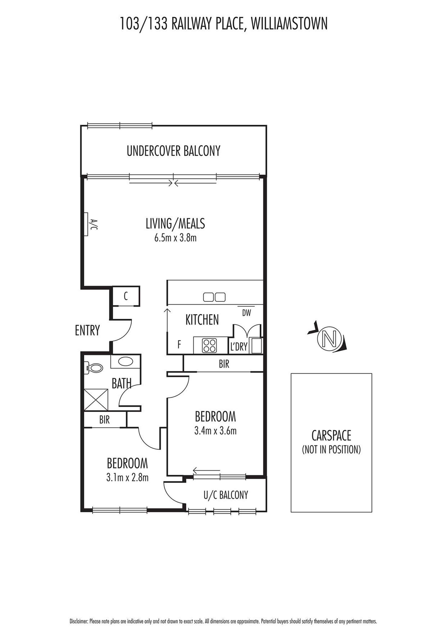 Floorplan of Homely townhouse listing, 103/133 Railway Place, Williamstown VIC 3016
