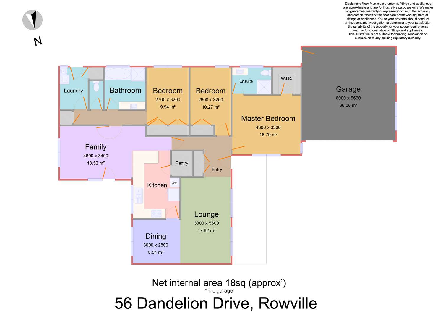 Floorplan of Homely house listing, 56 Dandelion Drive, Rowville VIC 3178