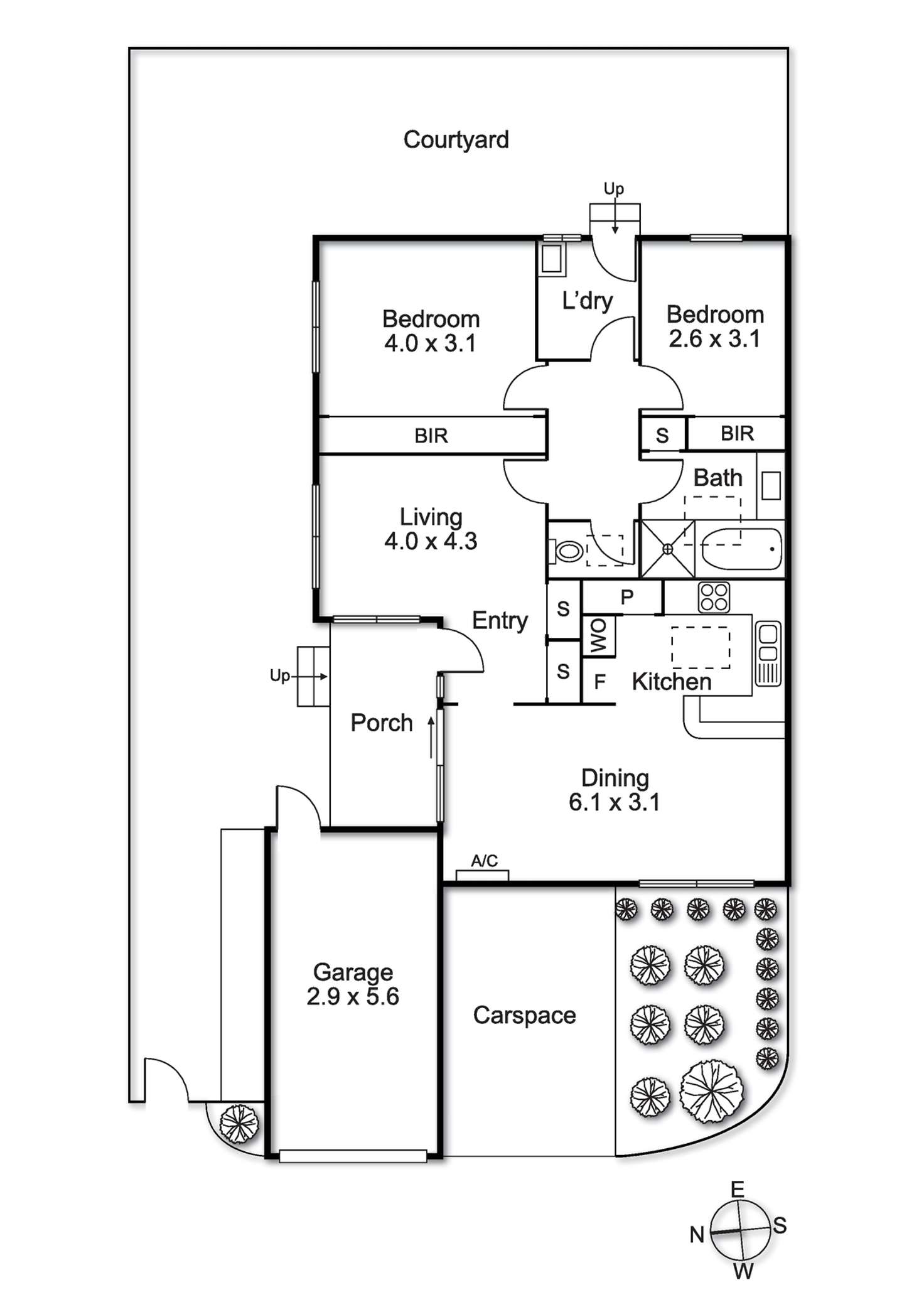 Floorplan of Homely unit listing, 2/580 Warrigal Road, Oakleigh South VIC 3167