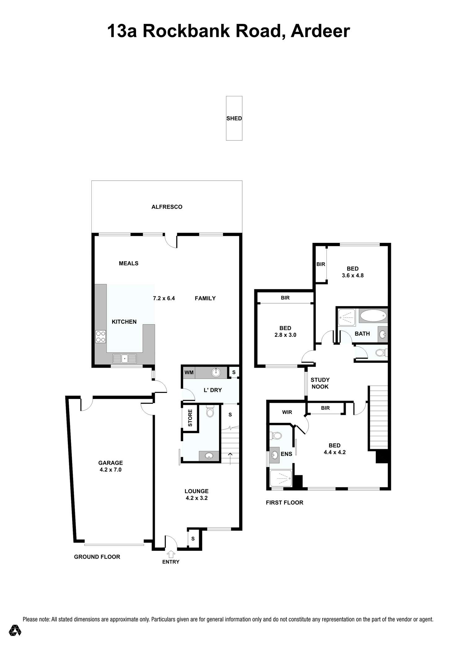 Floorplan of Homely townhouse listing, 13A Rockbank Road, Ardeer VIC 3022