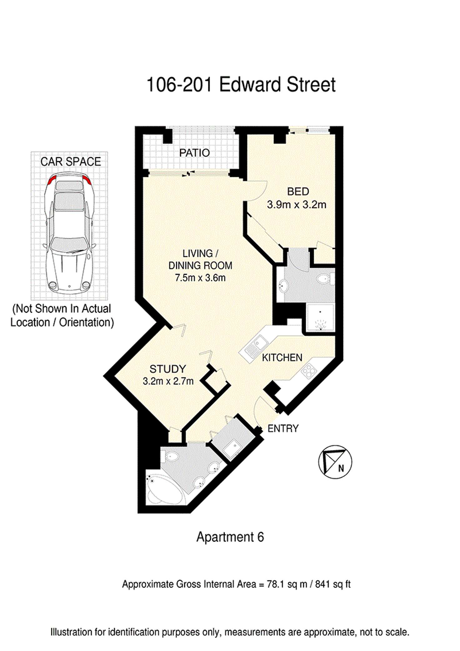 Floorplan of Homely apartment listing, 106/201 Queen Street, Brisbane City QLD 4000