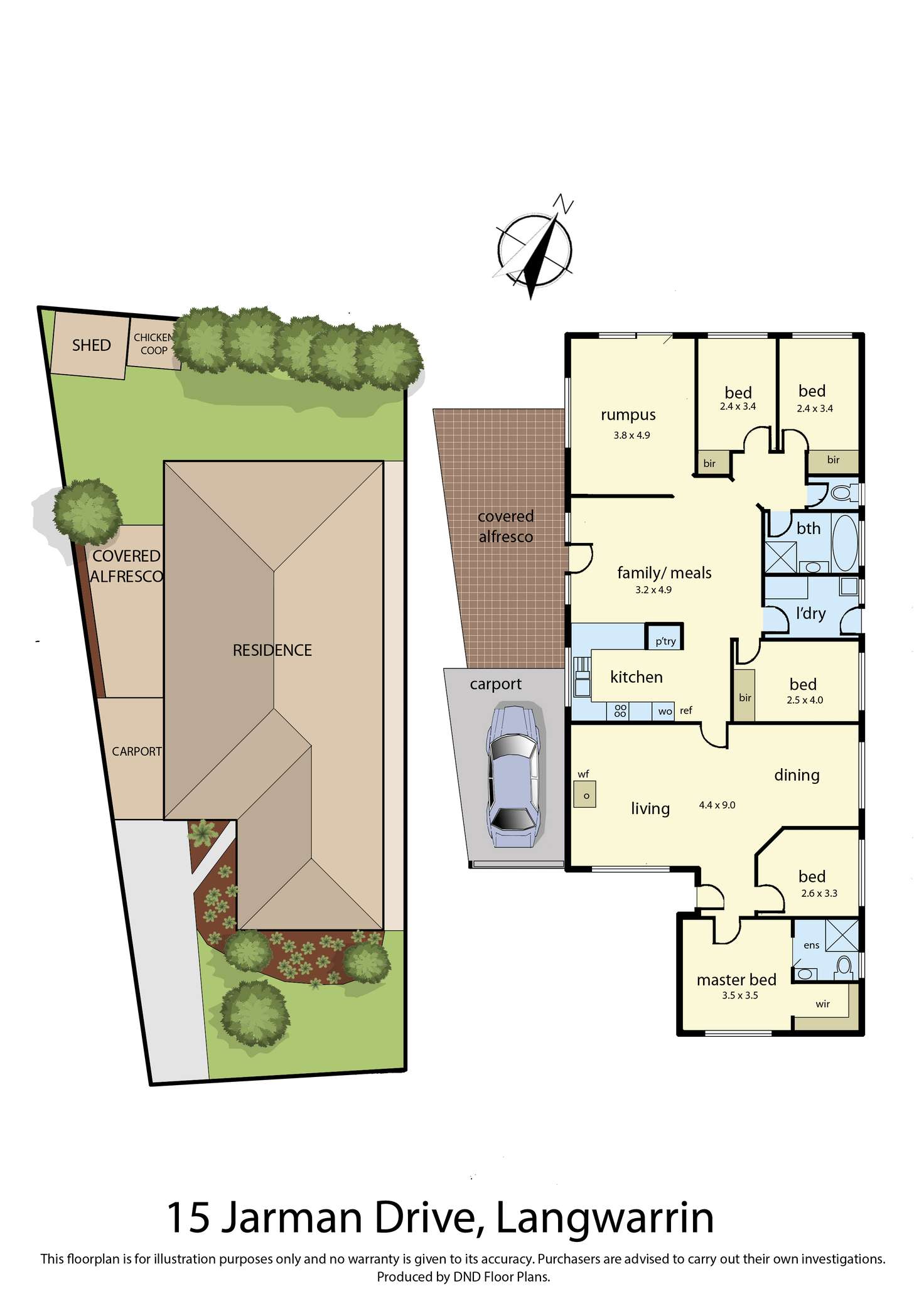 Floorplan of Homely house listing, 15 Jarman Drive, Langwarrin VIC 3910