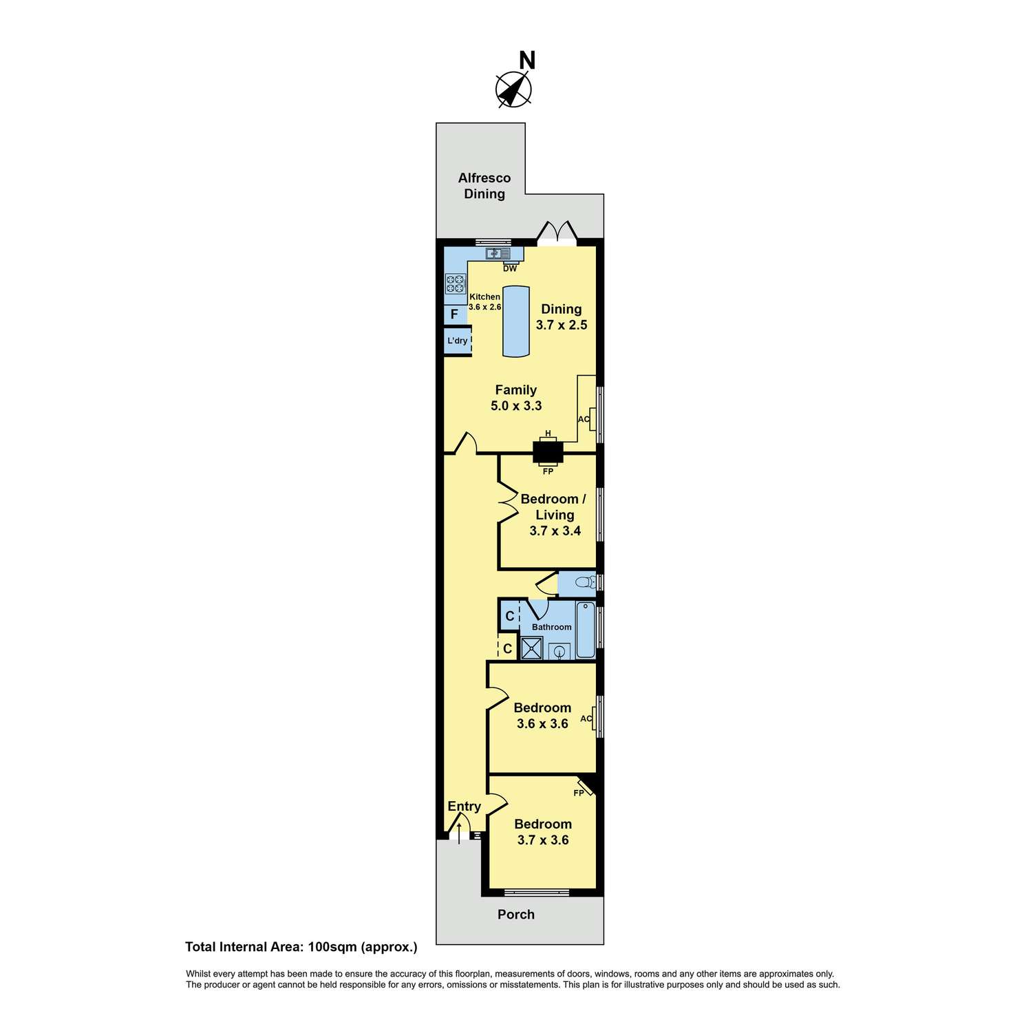 Floorplan of Homely house listing, 34 Gower Street, Kensington VIC 3031