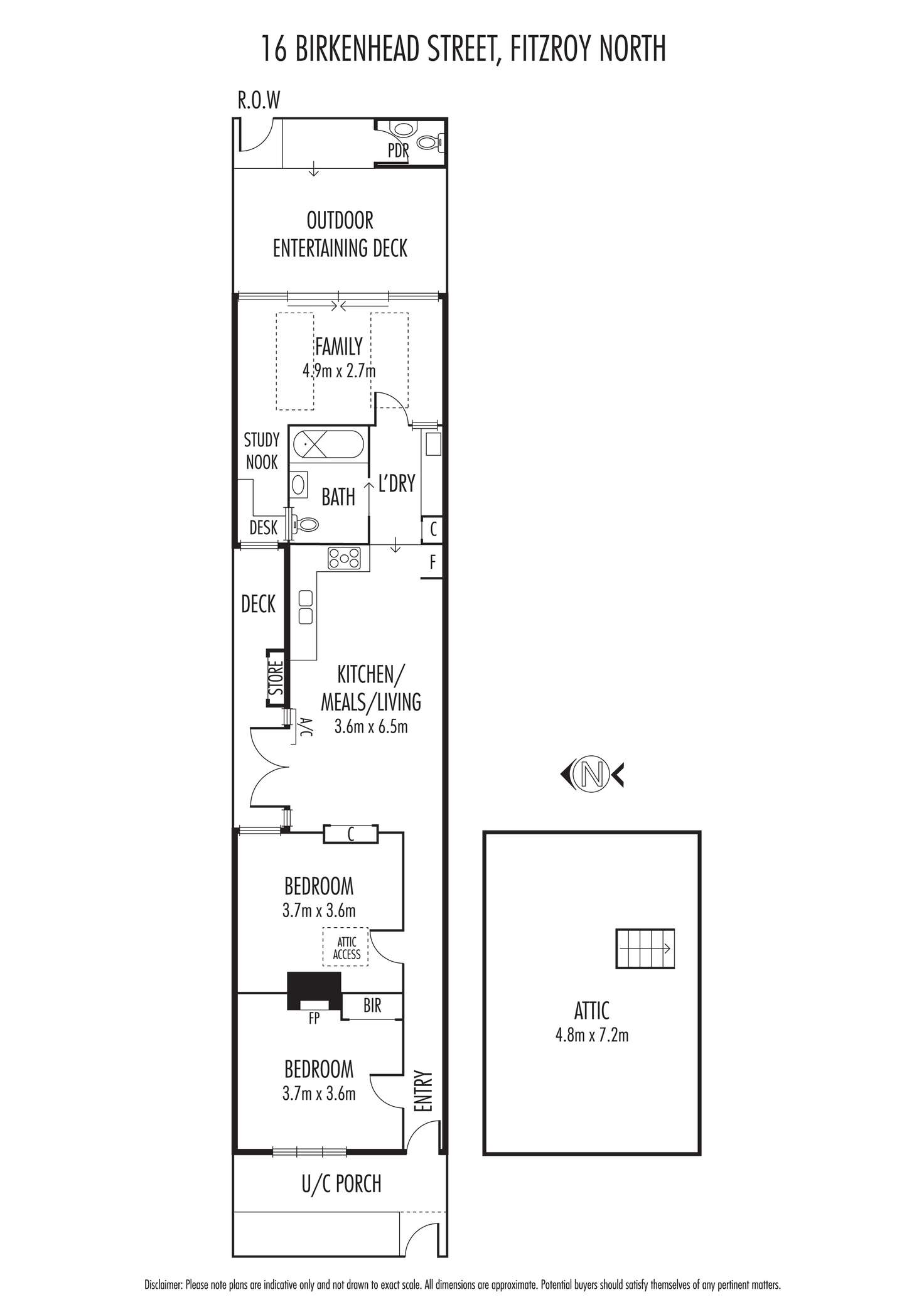 Floorplan of Homely house listing, 16 Birkenhead Street, Fitzroy North VIC 3068
