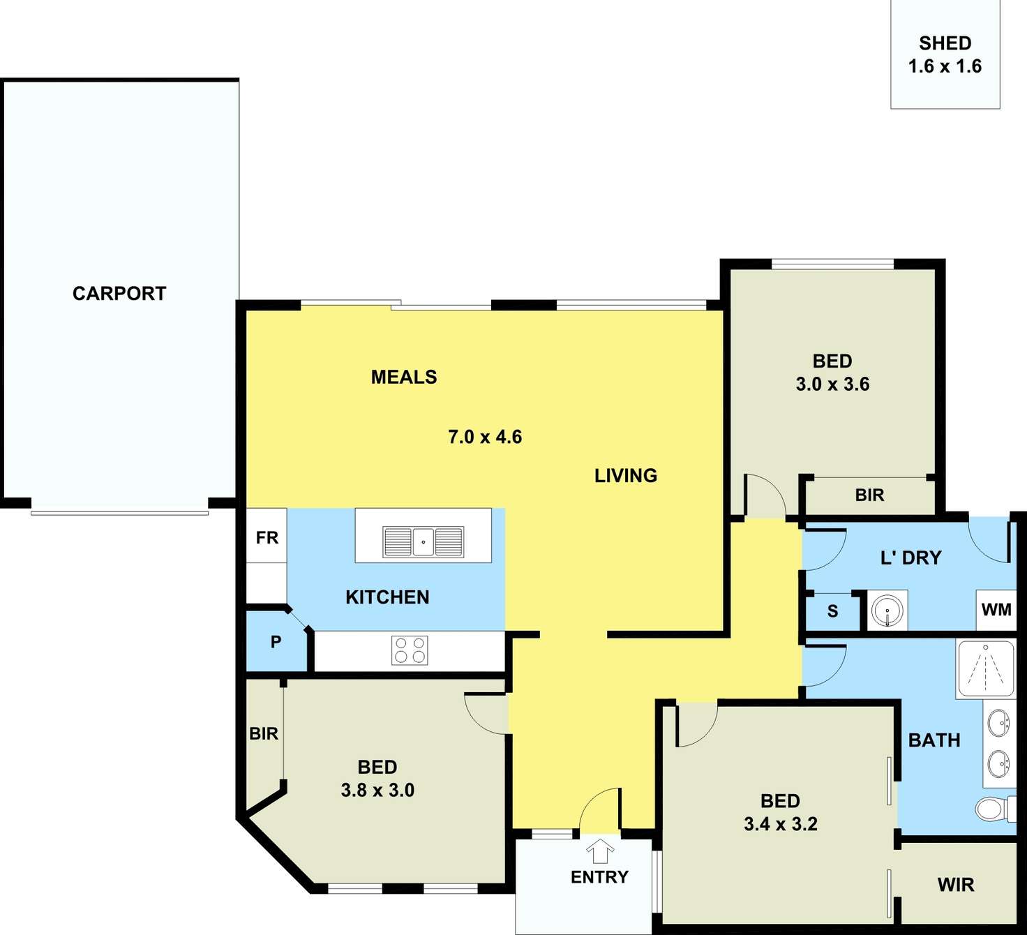 Floorplan of Homely unit listing, 2/48 Suspension Street, Ardeer VIC 3022