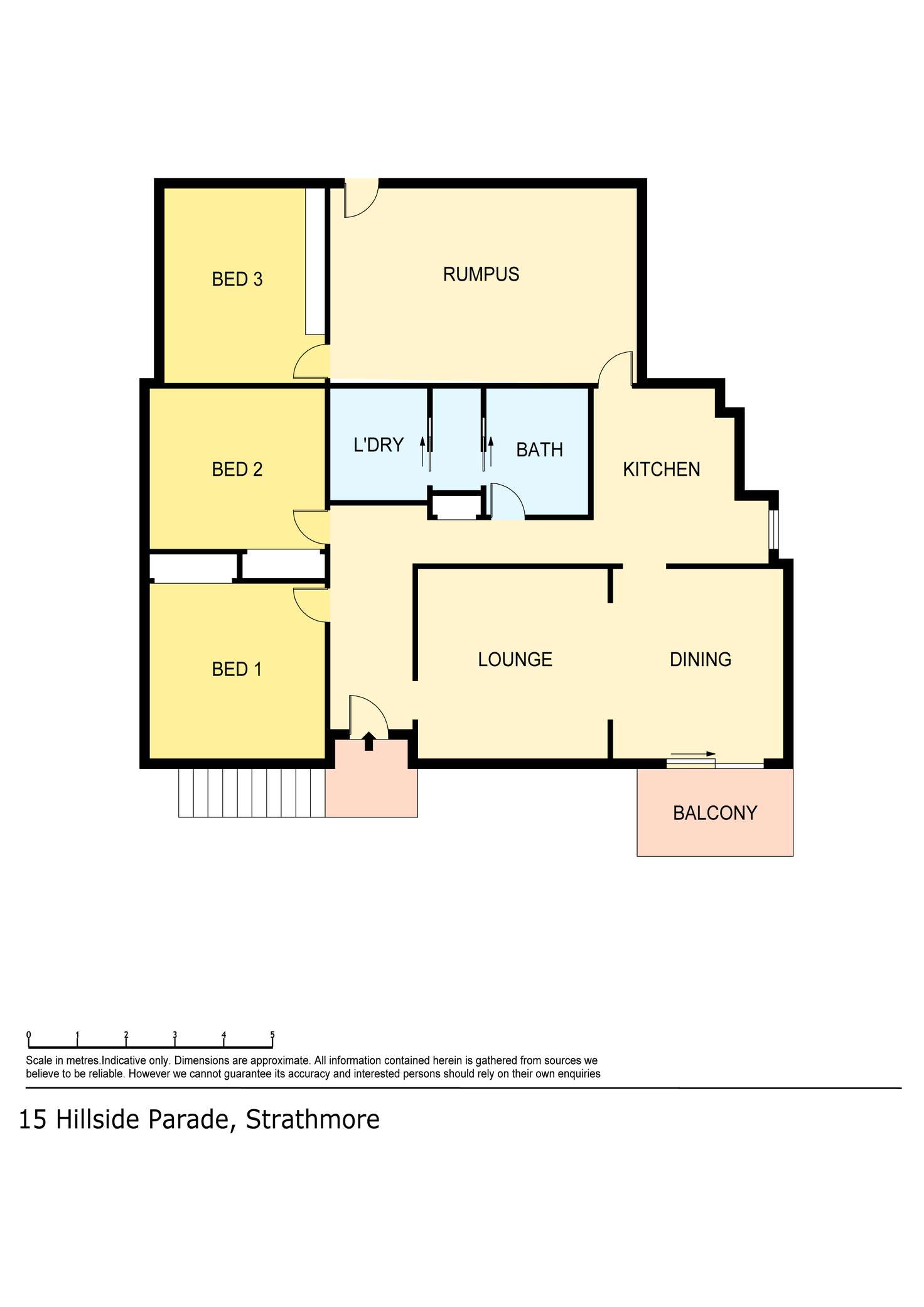 Floorplan of Homely house listing, 15 Hillsyde Parade, Strathmore VIC 3041