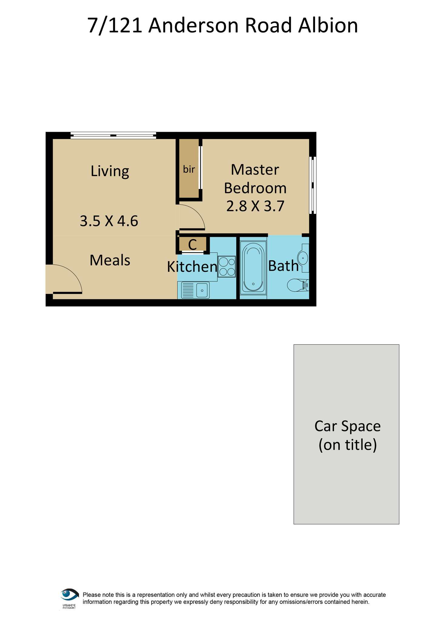 Floorplan of Homely apartment listing, 7/121 Anderson Road, Albion VIC 3020
