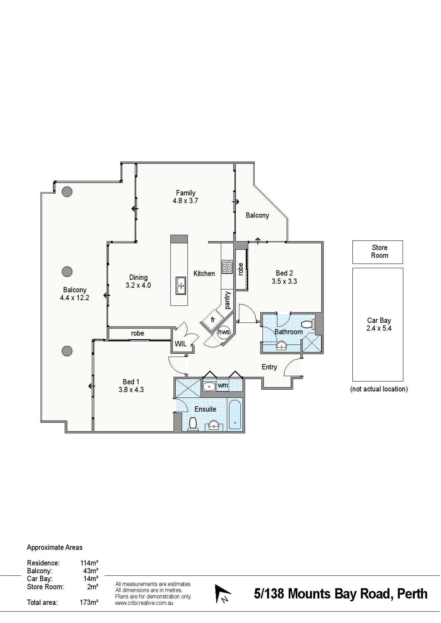 Floorplan of Homely apartment listing, 5/138 Mounts Bay Road, Perth WA 6000