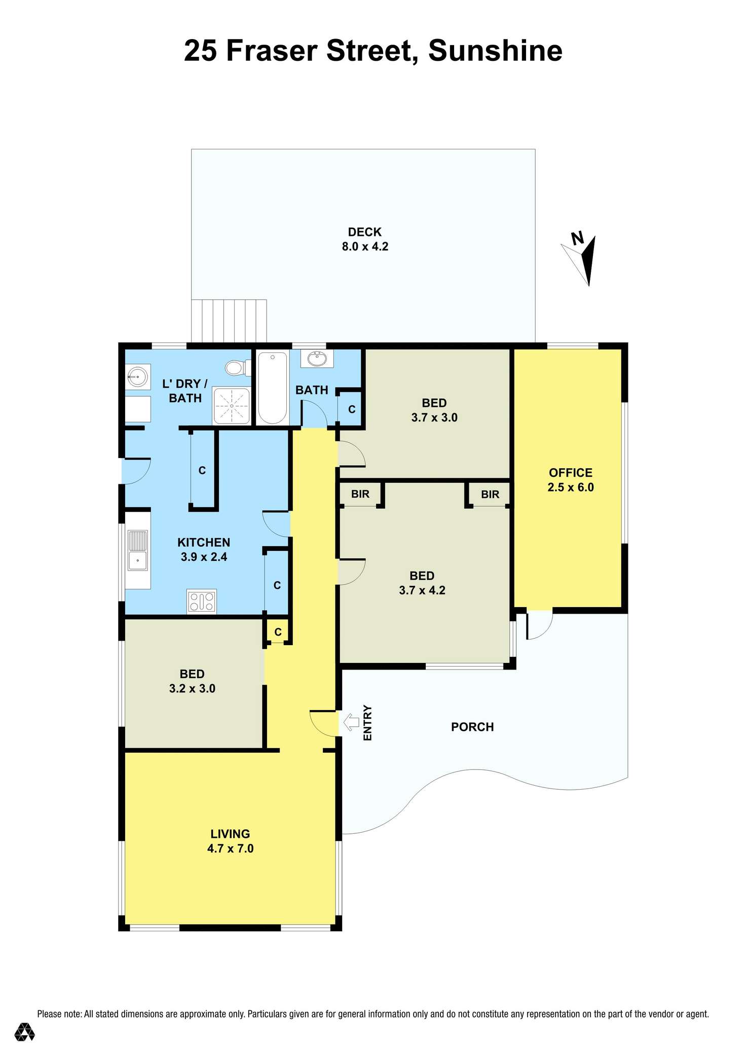 Floorplan of Homely house listing, 25 Fraser Street, Sunshine VIC 3020