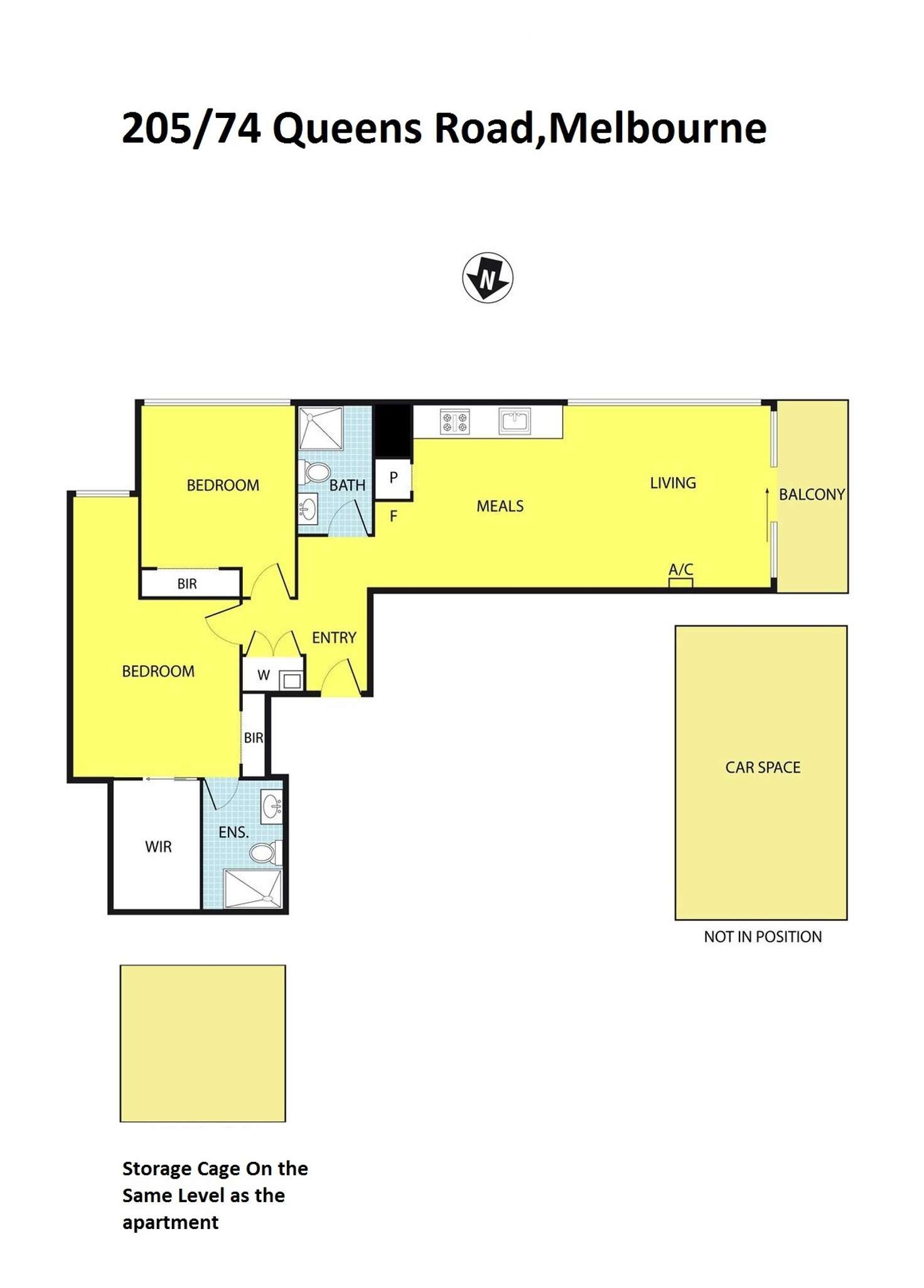 Floorplan of Homely apartment listing, 2.05/74 Queens Road, Melbourne VIC 3004