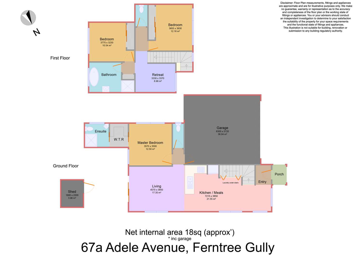 Floorplan of Homely townhouse listing, 67A Adele Avenue, Ferntree Gully VIC 3156