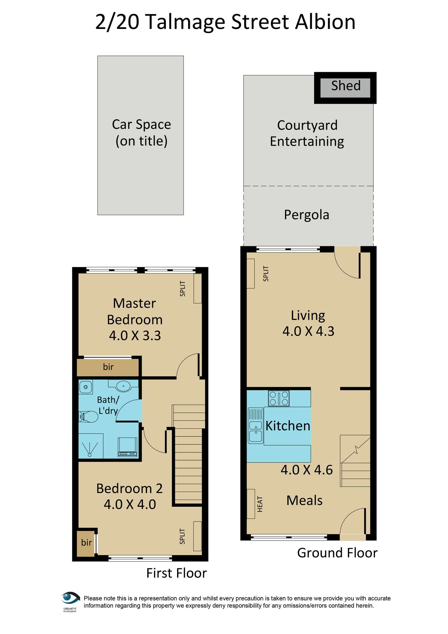 Floorplan of Homely townhouse listing, 2/20 Talmage Street, Albion VIC 3020