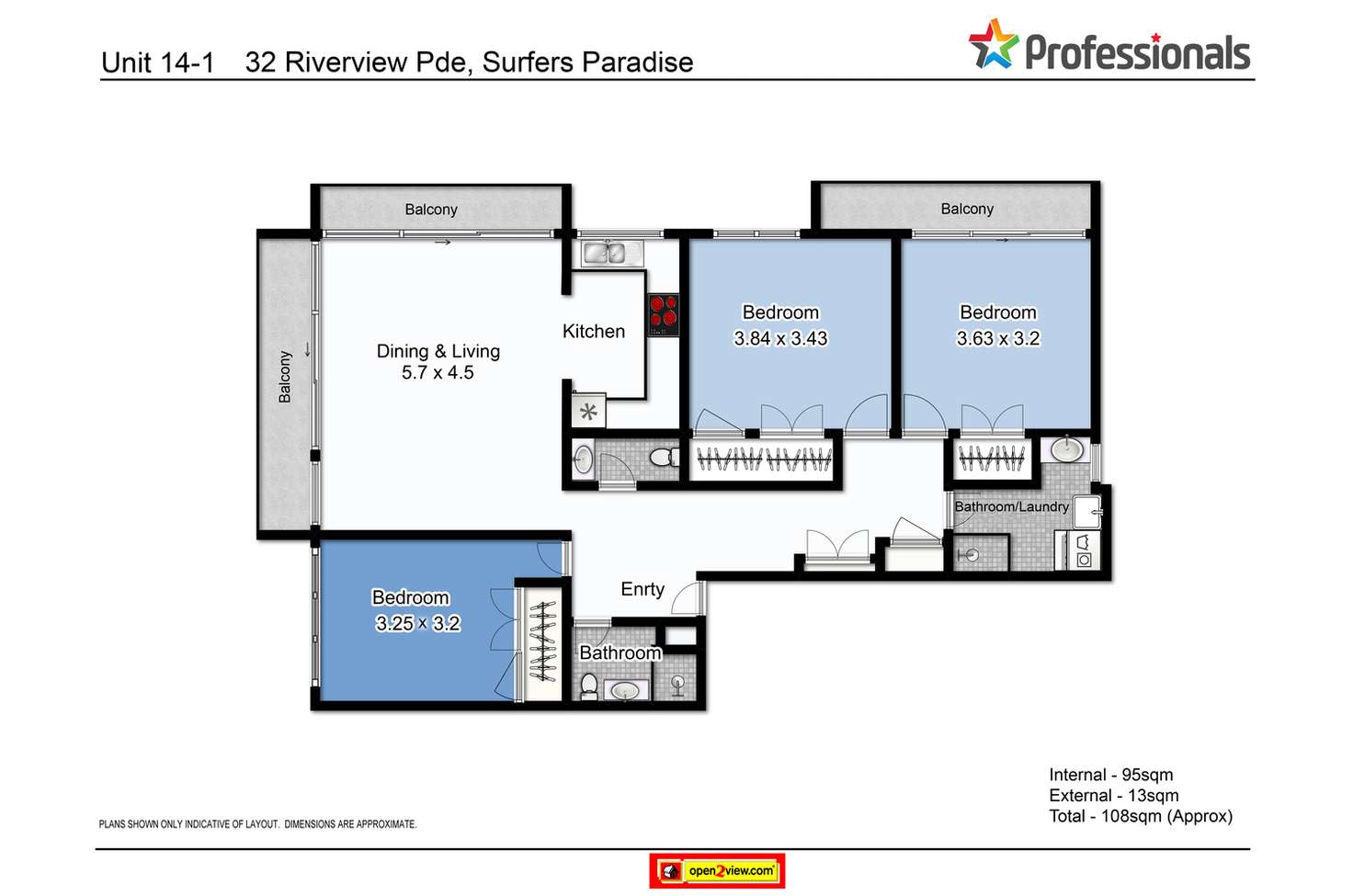 Floorplan of Homely apartment listing, 141 "Anchorage"/32 Riverview Parade, Surfers Paradise QLD 4217