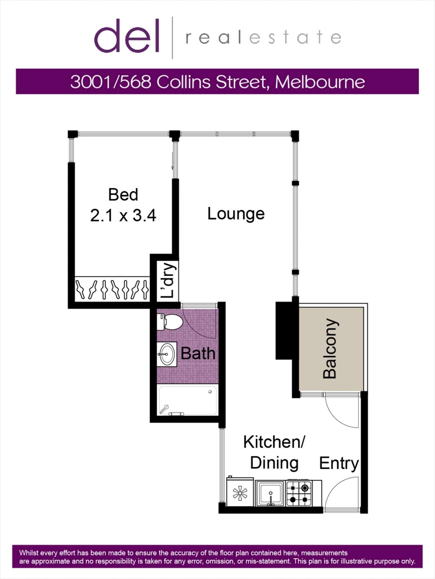 Floorplan of Homely apartment listing, 3001/568-580 Collins Street, Melbourne VIC 3000