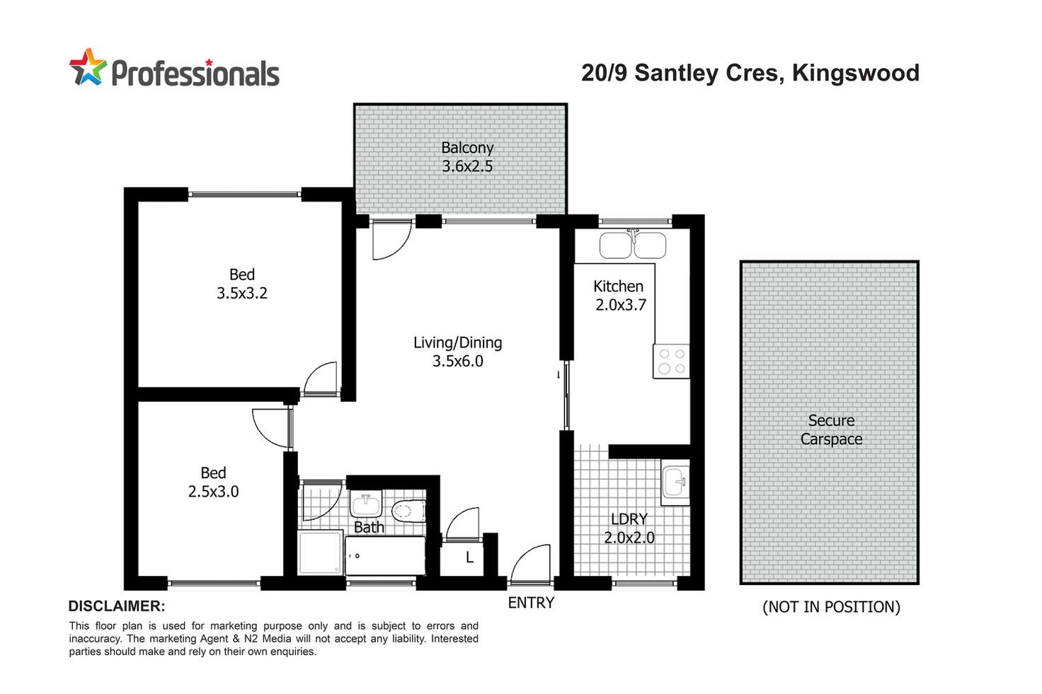Floorplan of Homely unit listing, Address available on request
