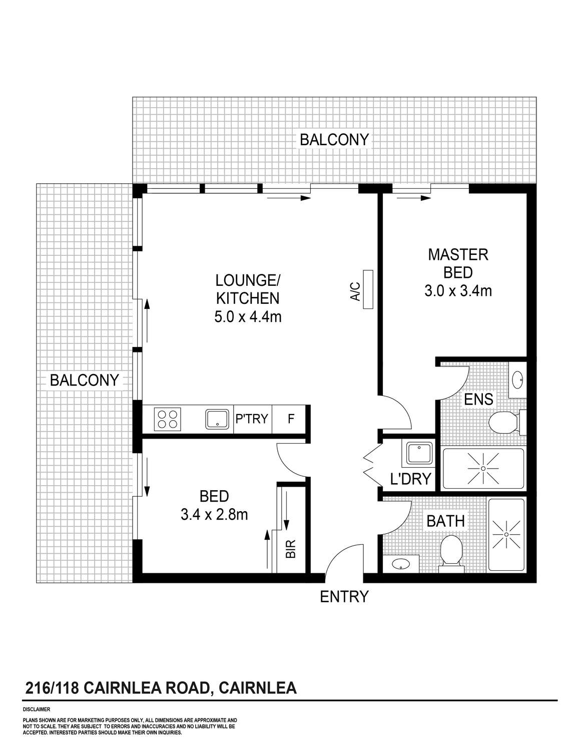 Floorplan of Homely apartment listing, 216/118 Cairnlea Drive, Cairnlea VIC 3023