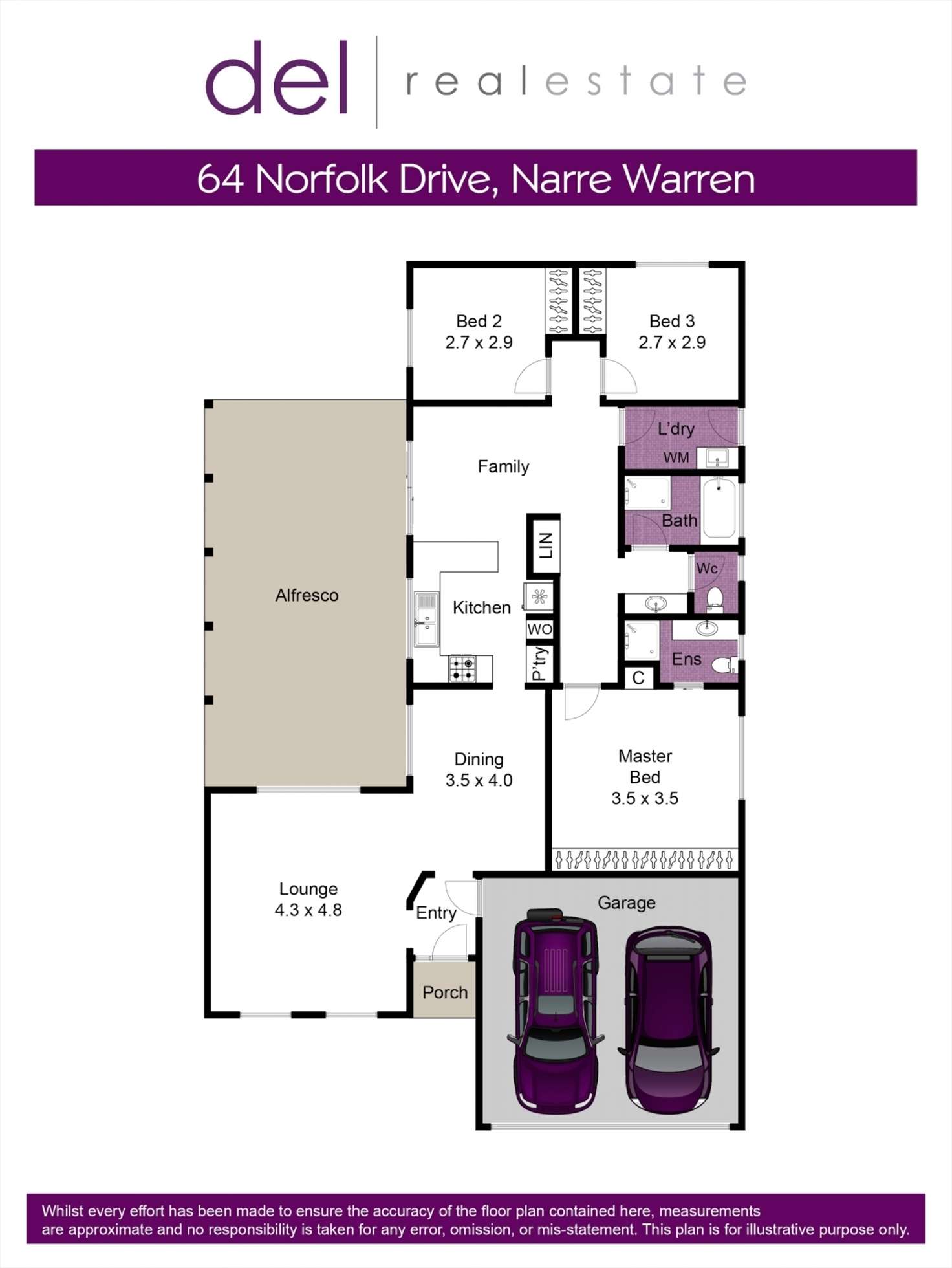 Floorplan of Homely house listing, 64 Norfolk Drive, Narre Warren VIC 3805