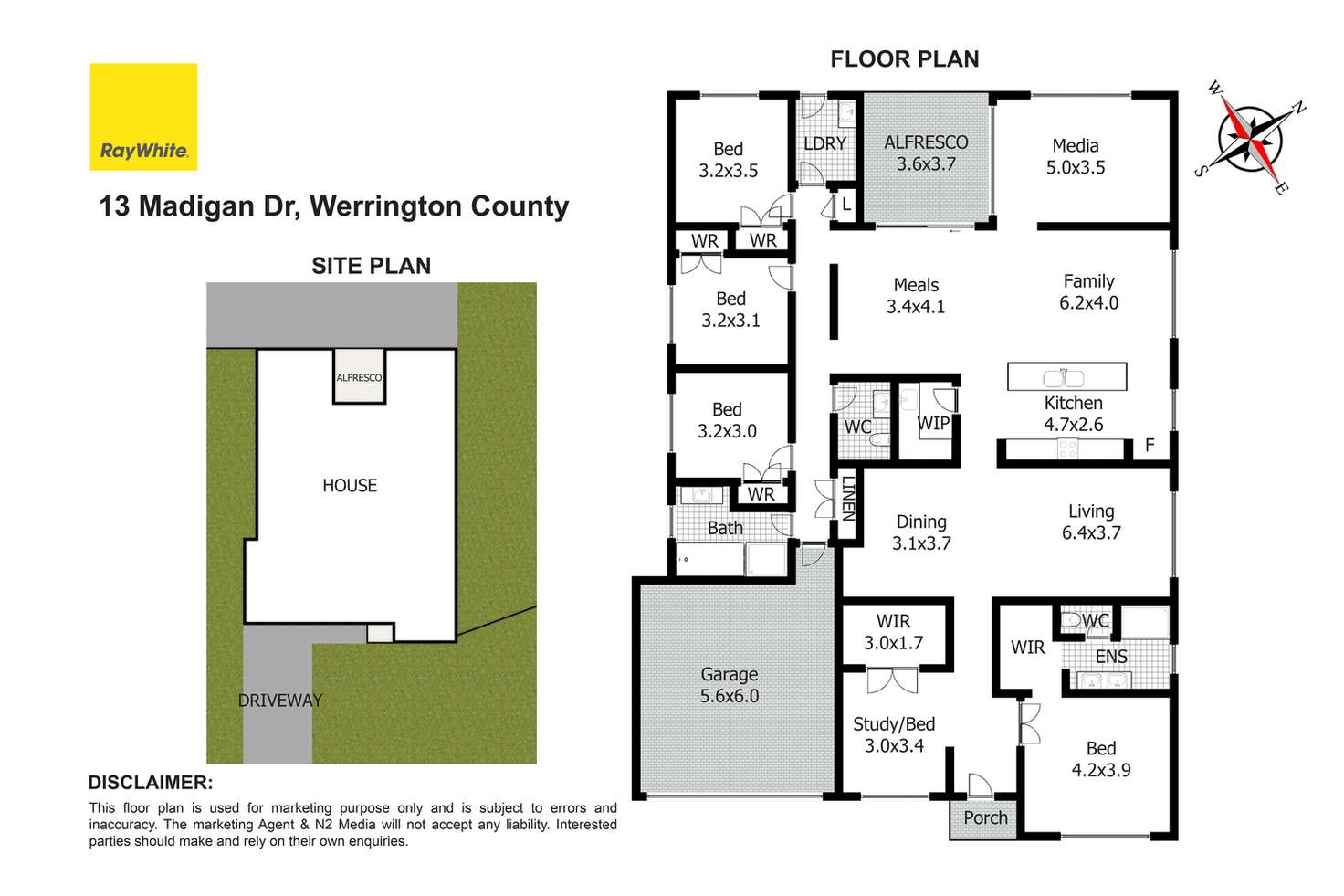 Floorplan of Homely house listing, 13 Madigan Drive, Werrington County NSW 2747