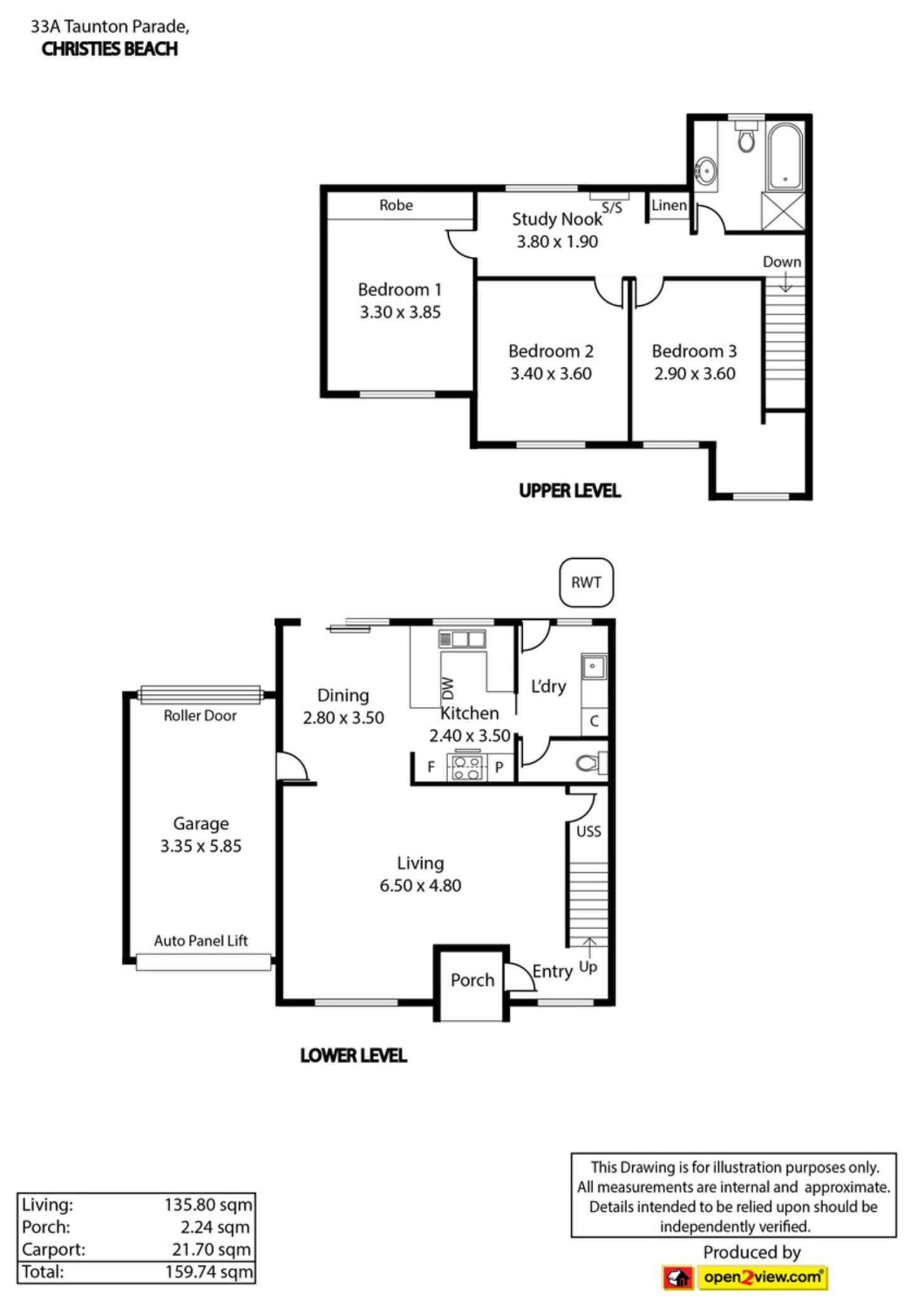 Floorplan of Homely townhouse listing, 33a Taunton Parade, Christies Beach SA 5165