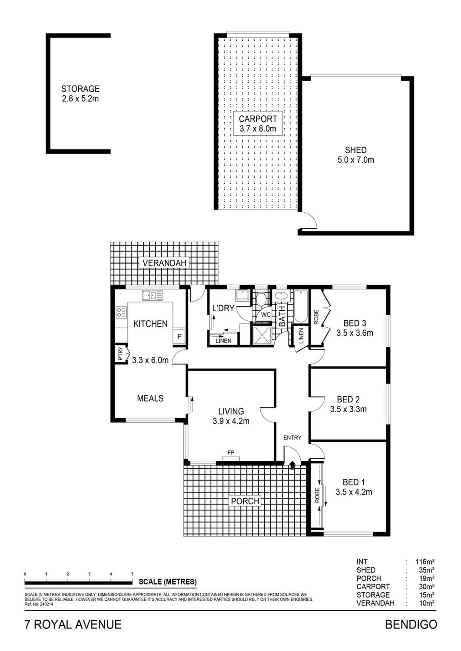 Floorplan of Homely house listing, 7 Royal Avenue, Kennington VIC 3550