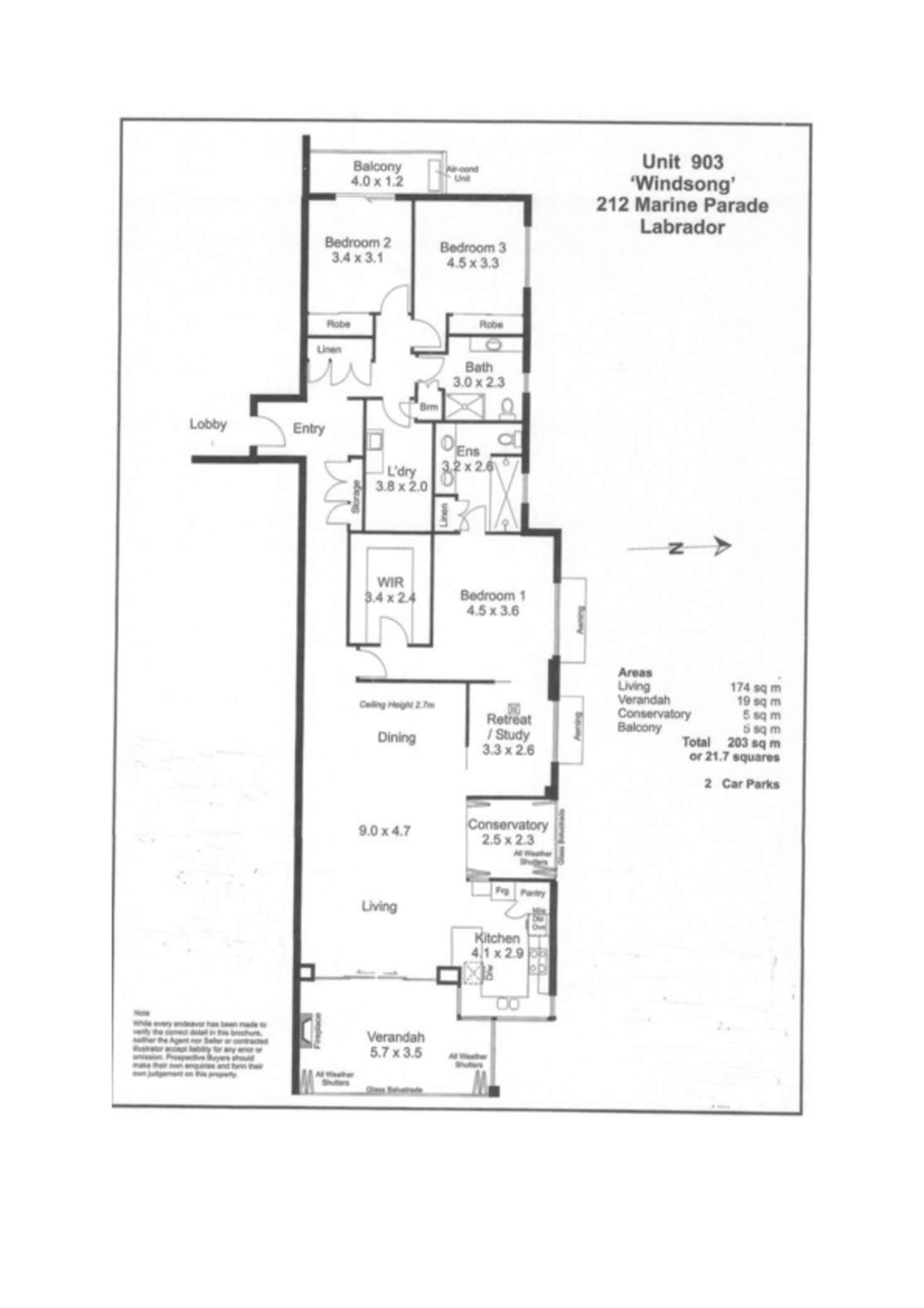 Floorplan of Homely apartment listing, 903/212 Marine Parade, Labrador QLD 4215