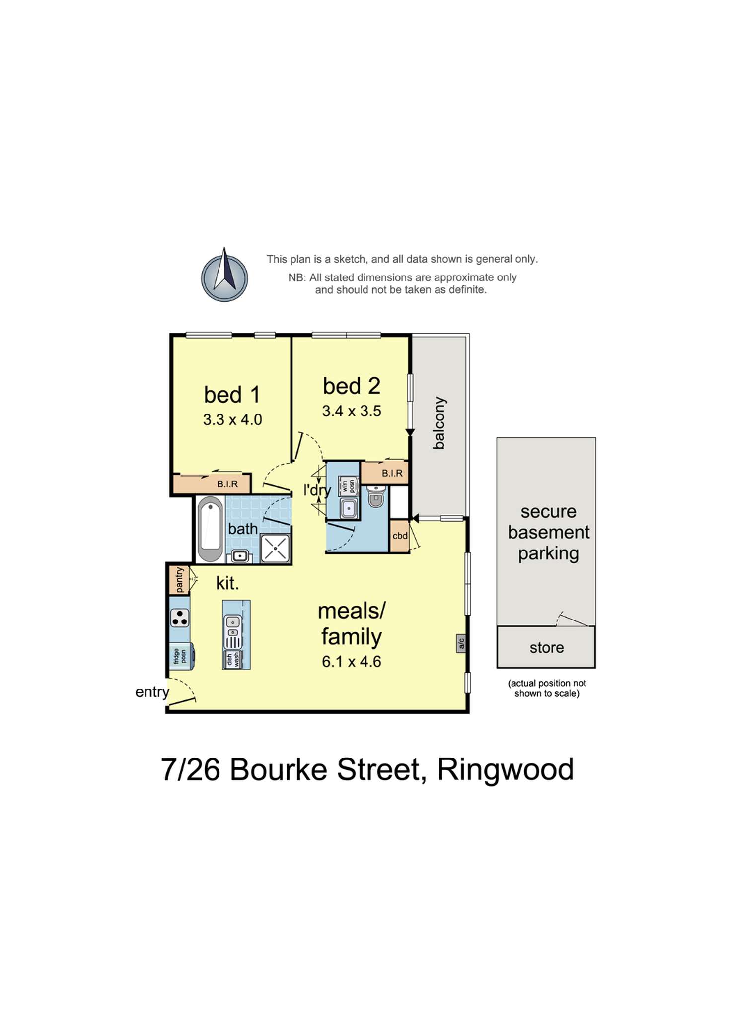 Floorplan of Homely unit listing, 7/26 Bourke Street, Ringwood VIC 3134