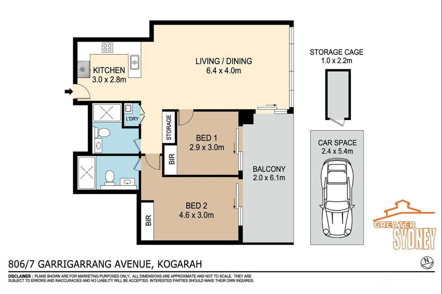 Floorplan of Homely apartment listing, 806/7 Garrigarrang Avenue, Kogarah NSW 2217