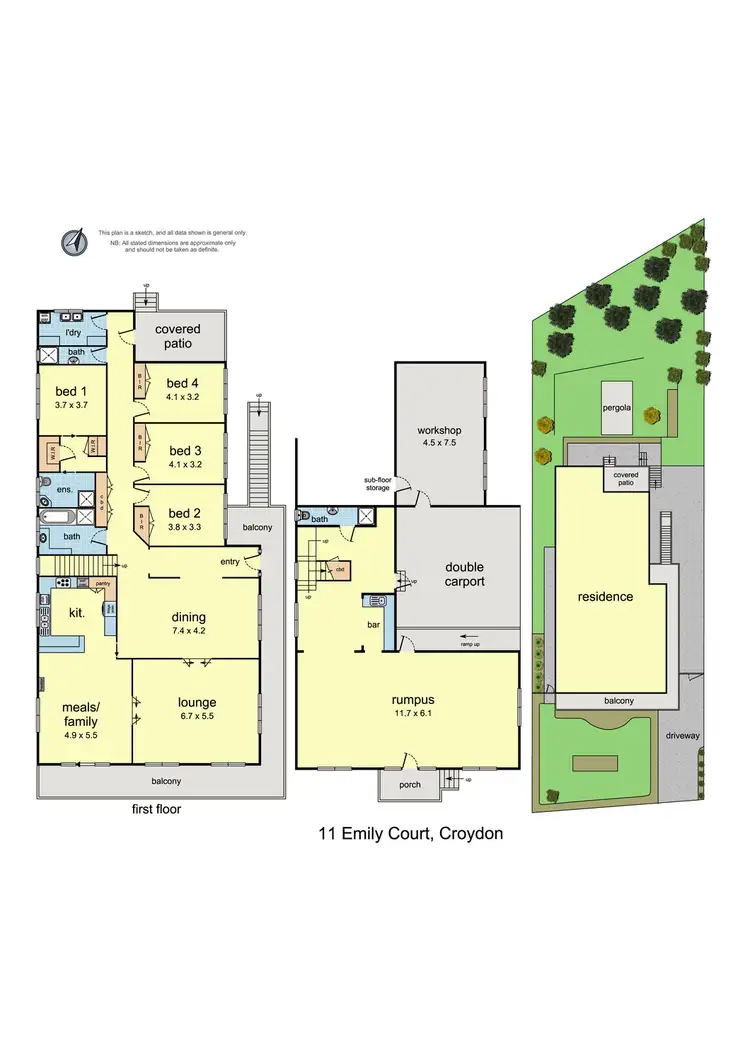 Floorplan of Homely house listing, 11 Emily Court, Croydon VIC 3136