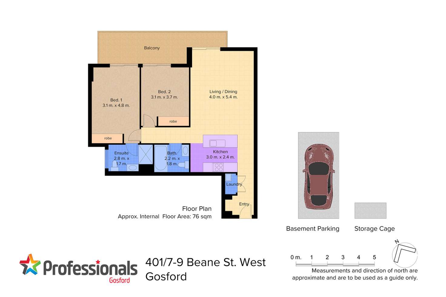 Floorplan of Homely apartment listing, 401/7-9 Beane Street, Gosford NSW 2250