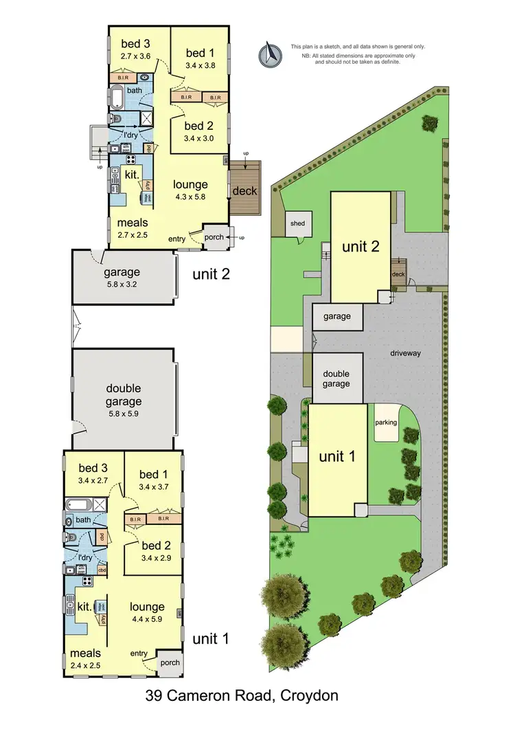 Floorplan of Homely house listing, 1 & 2/39 Cameron Road, Croydon VIC 3136