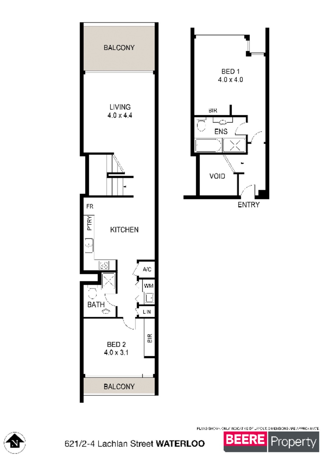 Floorplan of Homely apartment listing, 621/2 Lachlan Street, Waterloo NSW 2017