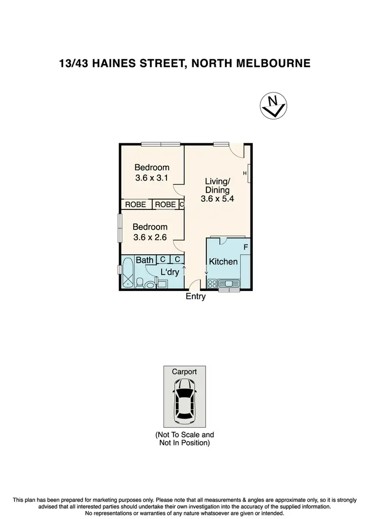 Floorplan of Homely apartment listing, 13/43 Haines Street, North Melbourne VIC 3051