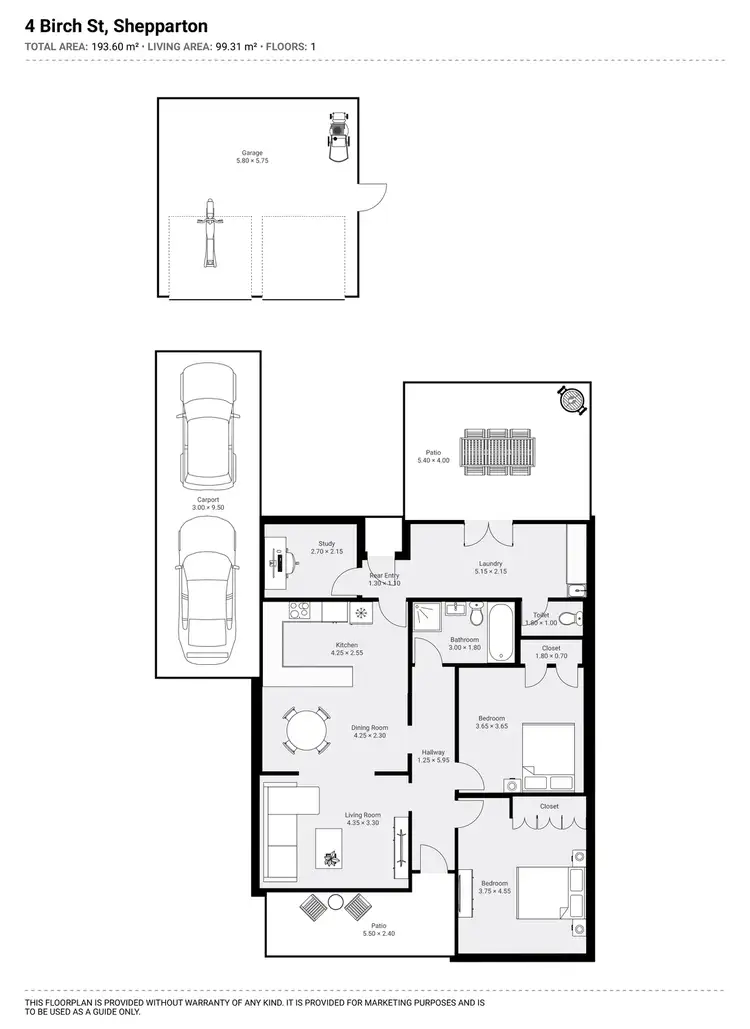 Floorplan of Homely house listing, 4 Birch Street, Shepparton VIC 3630