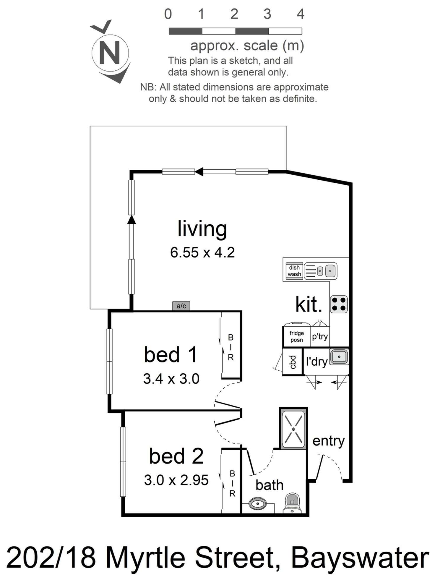 Floorplan of Homely apartment listing, 202/18 Myrtle Street, Bayswater VIC 3153