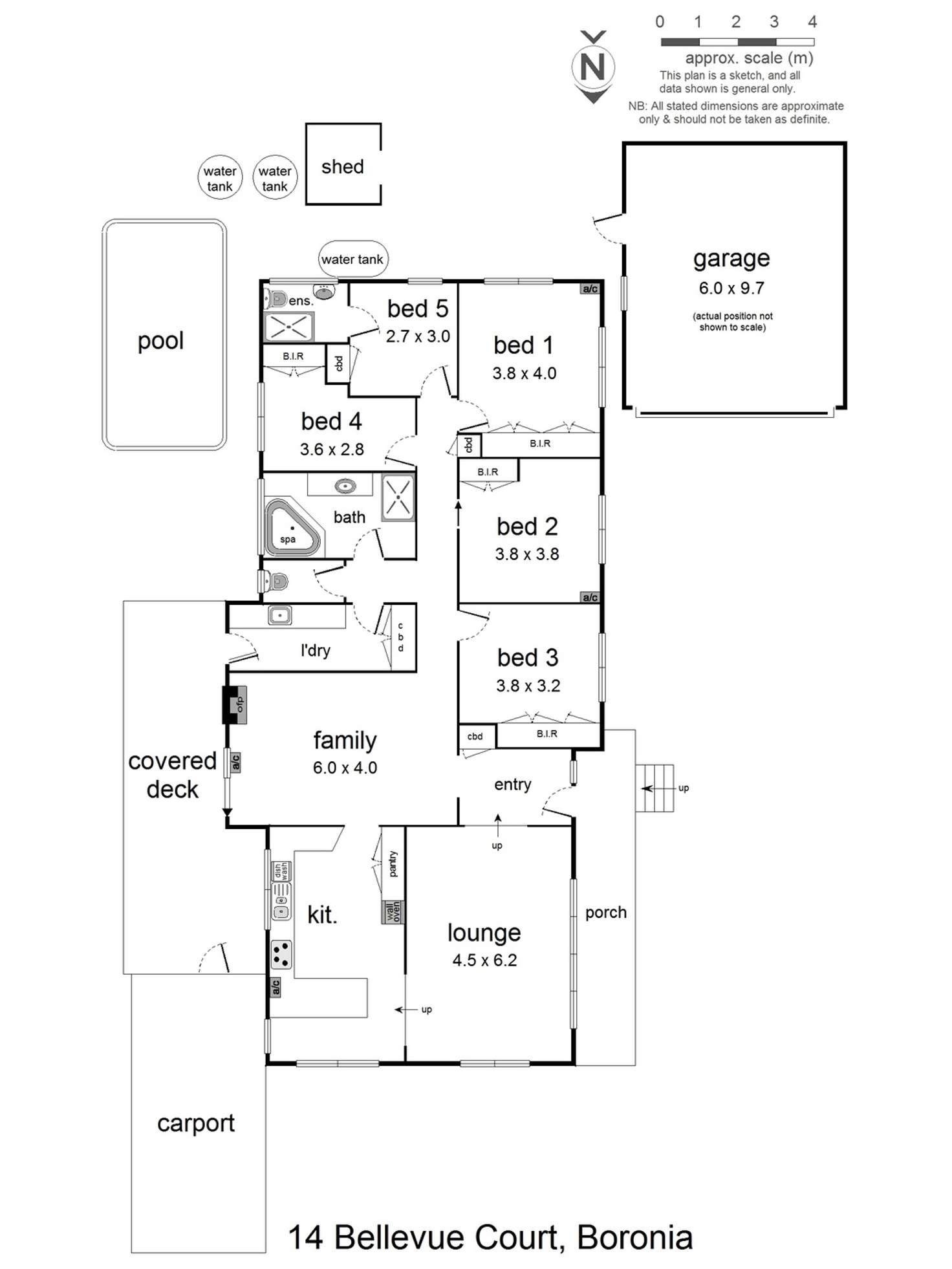 Floorplan of Homely house listing, 14 Bellevue Court, Boronia VIC 3155