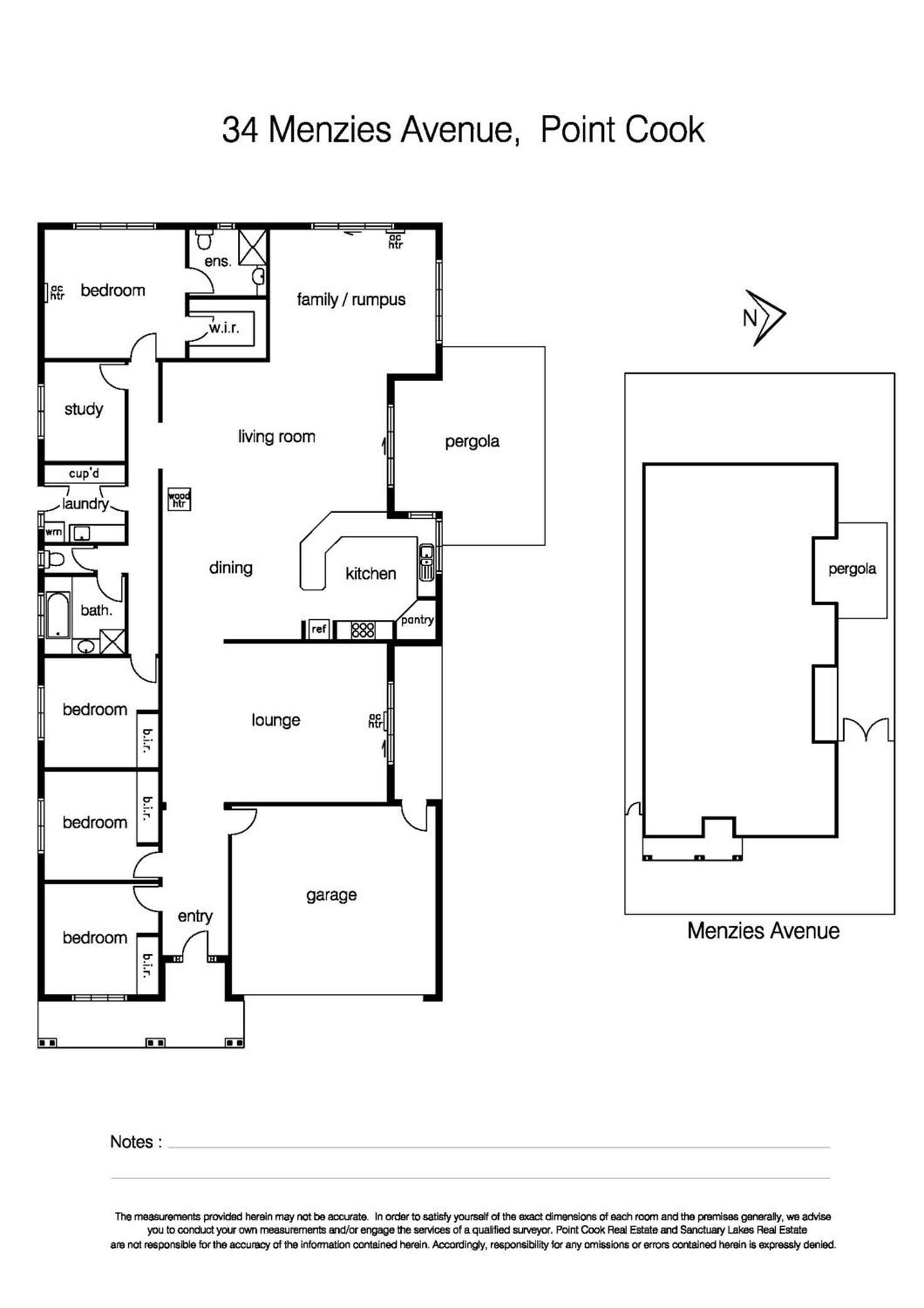 Floorplan of Homely house listing, 34 Menzies Avenue, Point Cook VIC 3030