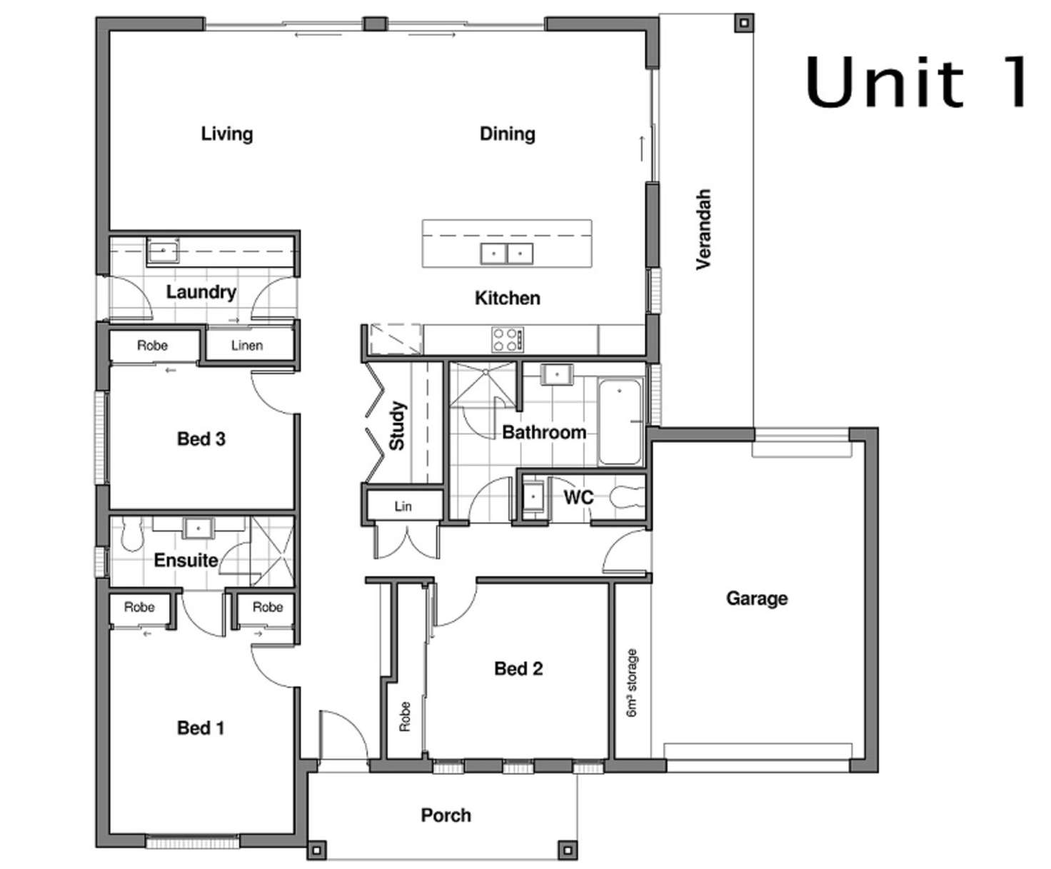 Floorplan of Homely house listing, 1/16 Vine Street, Nagambie VIC 3608