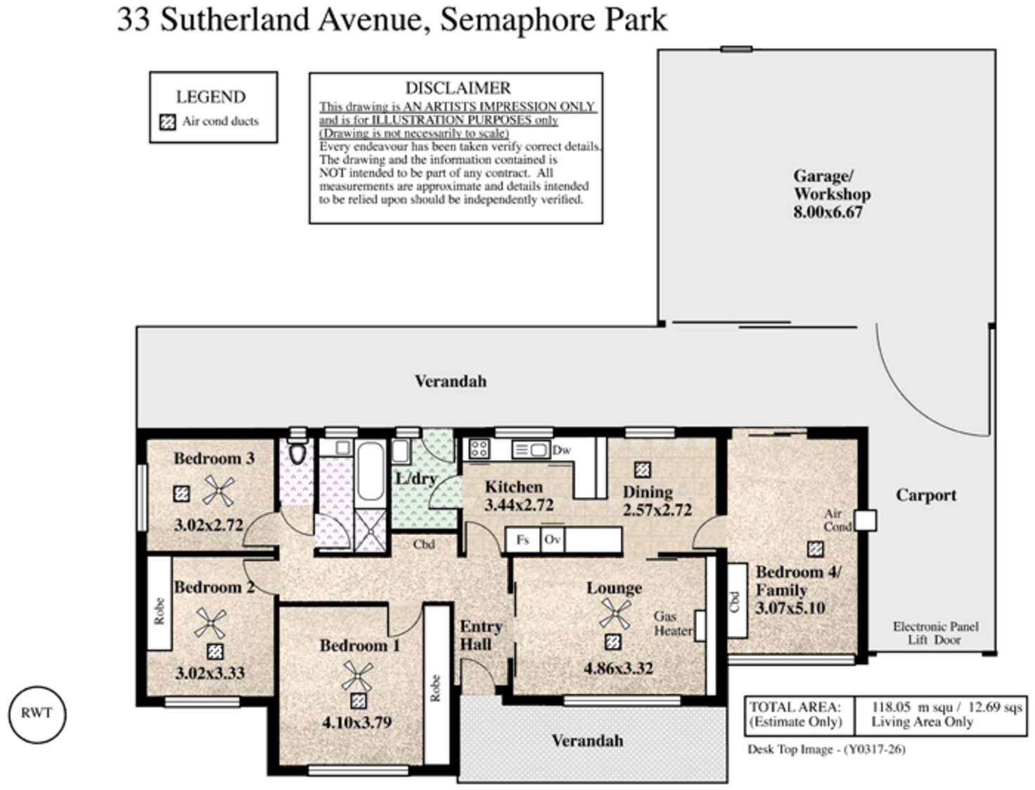 Floorplan of Homely house listing, 33 Sutherland Avenue, Semaphore Park SA 5019