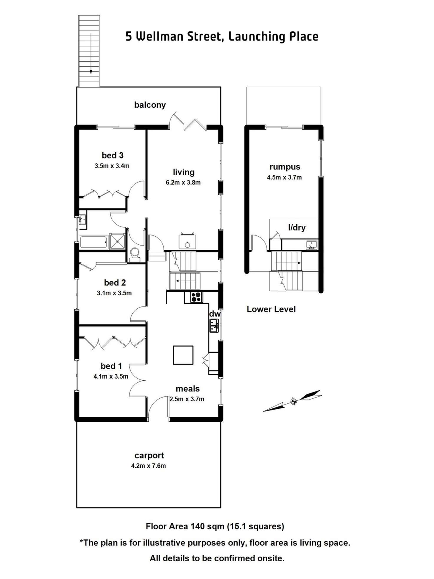 Floorplan of Homely house listing, 5 Wellman Street, Launching Place VIC 3139