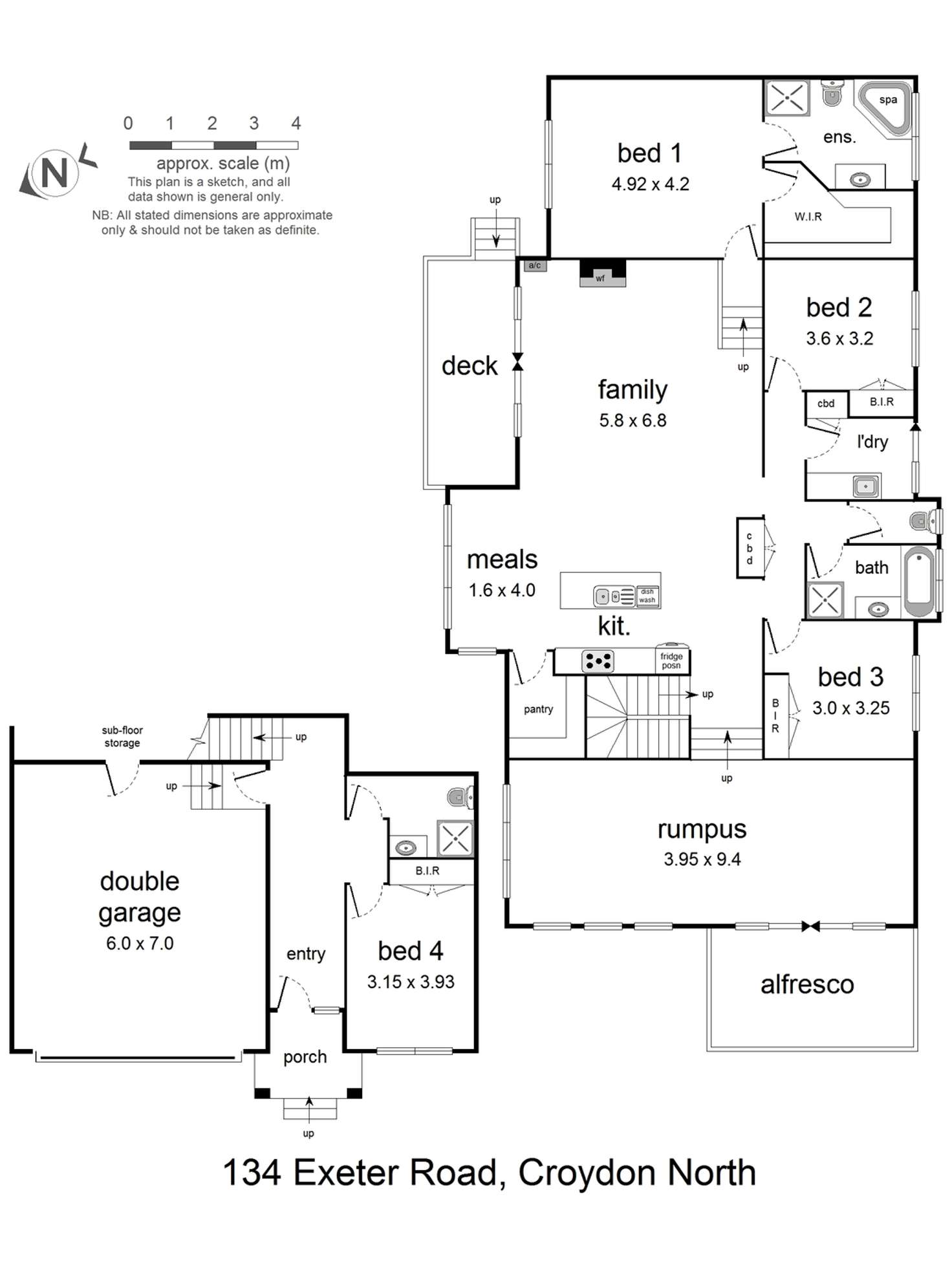 Floorplan of Homely house listing, 134 Exeter Road, Croydon North VIC 3136