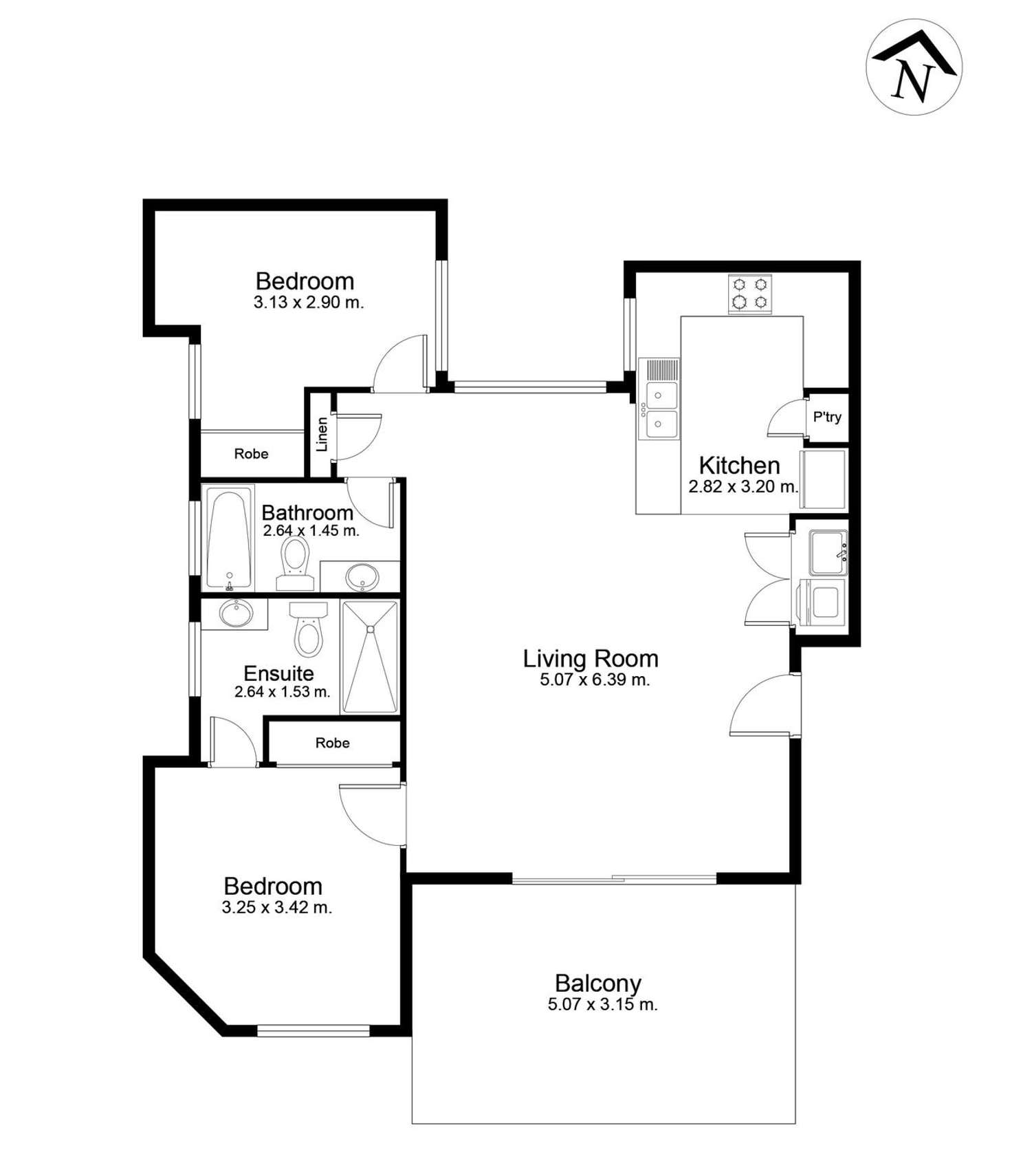 Floorplan of Homely unit listing, 3/15 Lloyd Street, Alderley QLD 4051