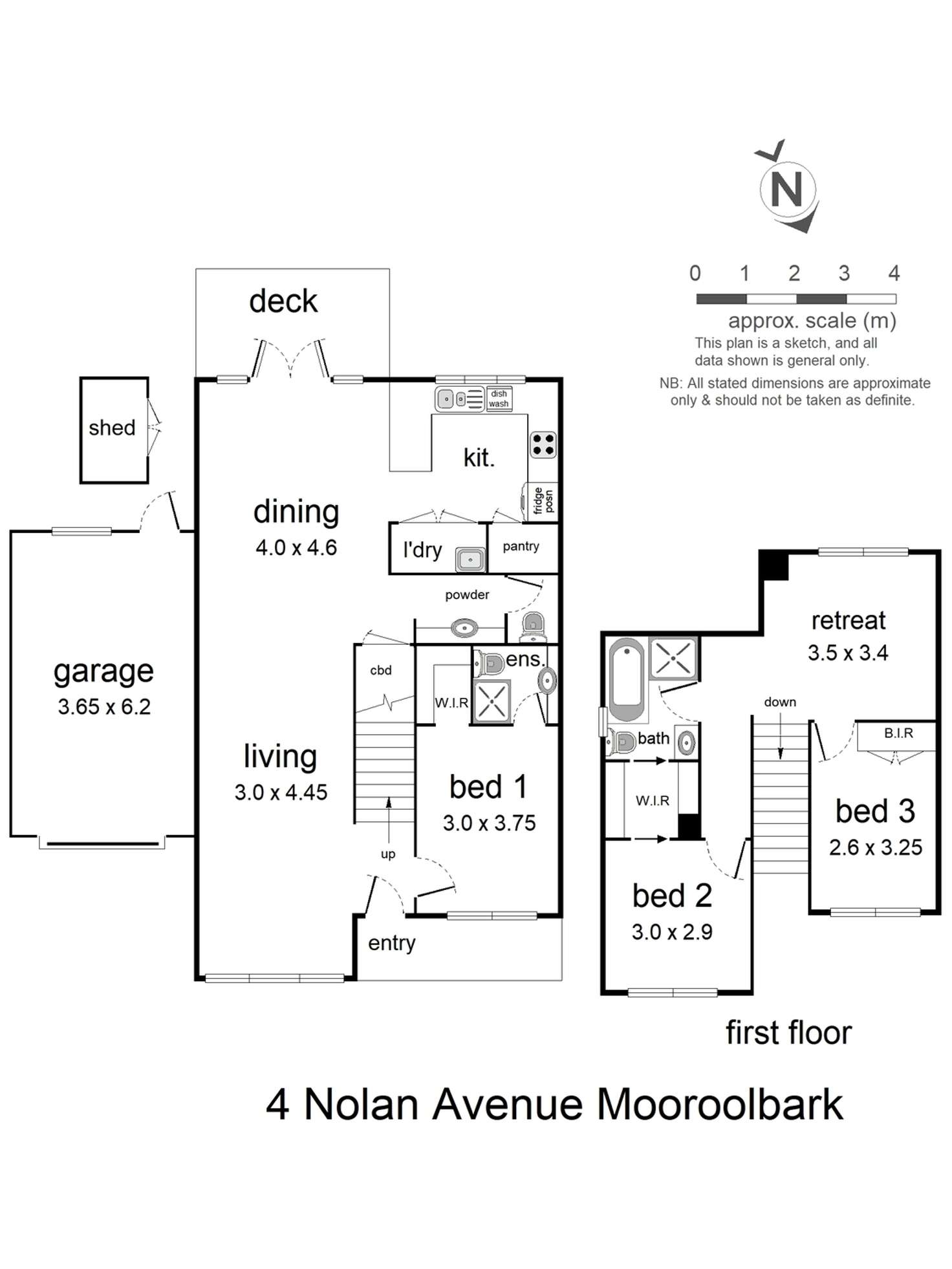 Floorplan of Homely house listing, 4 Nolan Avenue, Mooroolbark VIC 3138