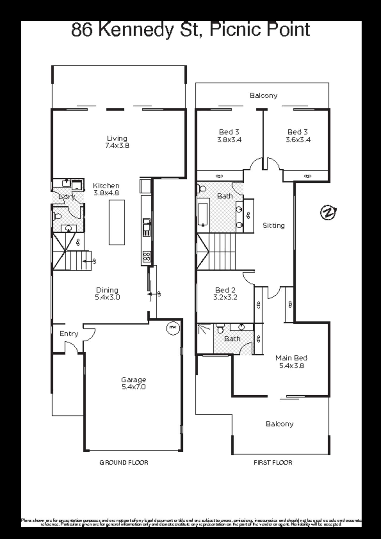 Floorplan of Homely house listing, 86 Kennedy Street, Picnic Point NSW 2213