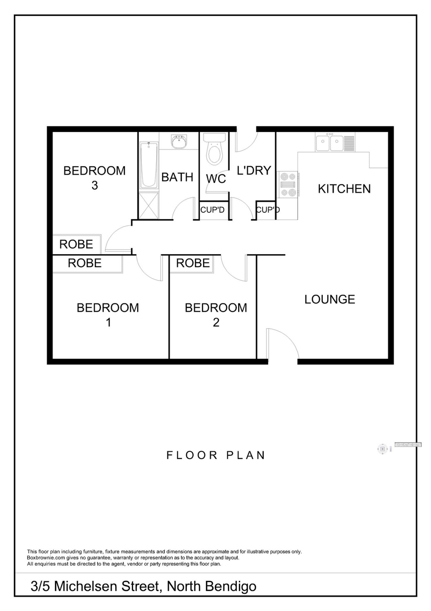 Floorplan of Homely house listing, 3/5 Michelsen Street, Bendigo VIC 3550