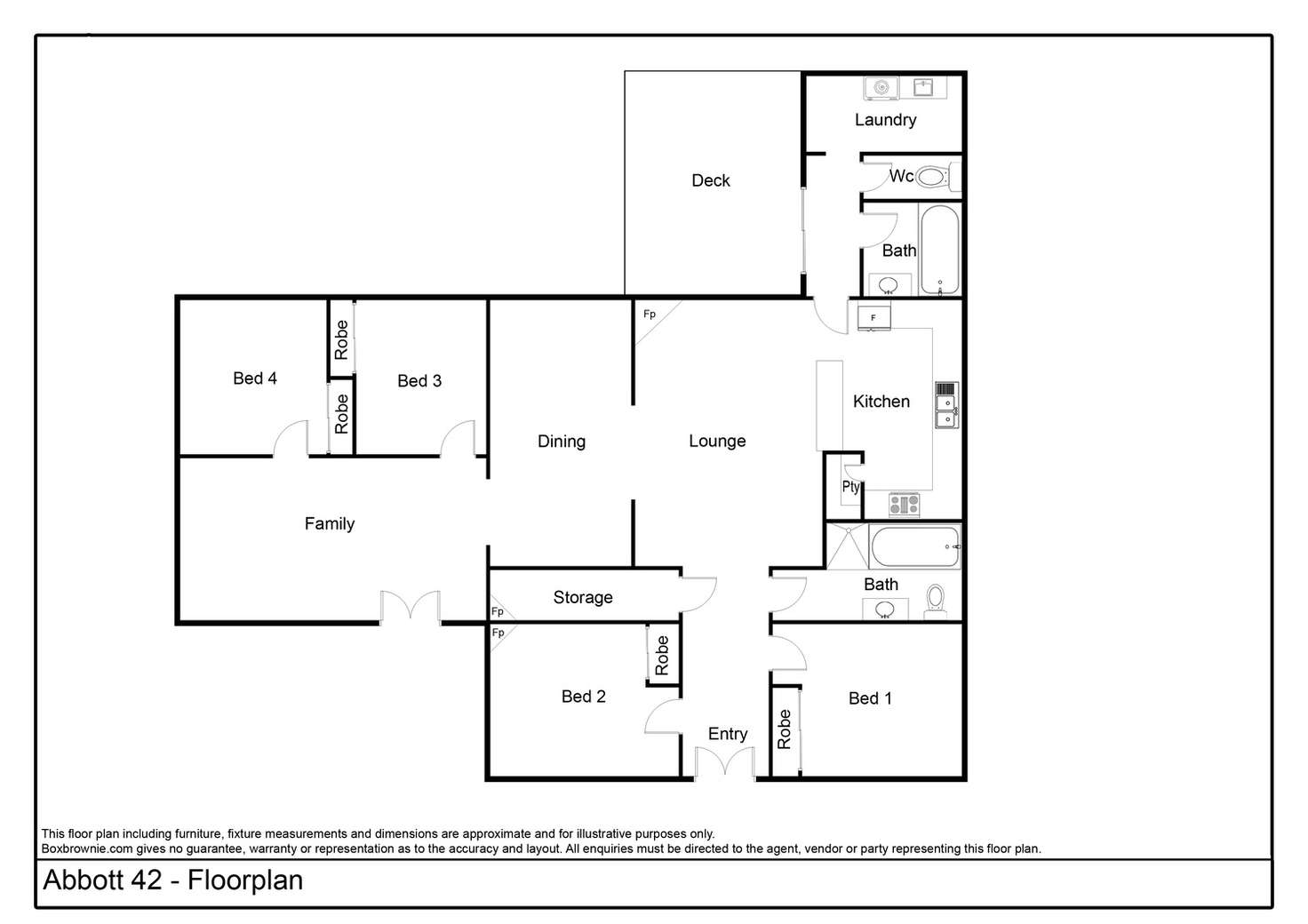 Floorplan of Homely house listing, 42 Abbott Street, Bendigo VIC 3550