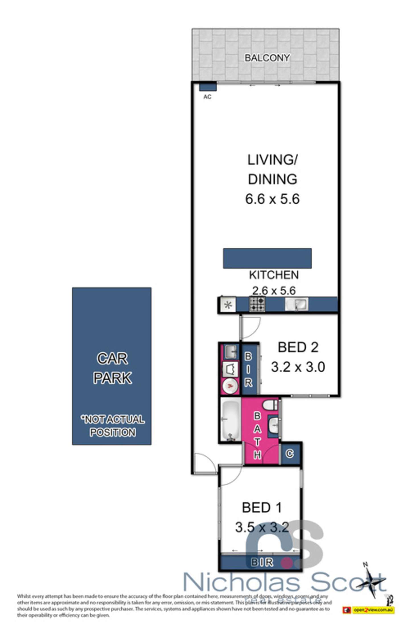 Floorplan of Homely apartment listing, 10/44 Everard Street, Footscray VIC 3011
